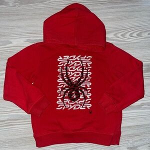 Spyder Boys Hoodie Size 6 Red Pullover Sweatshirt